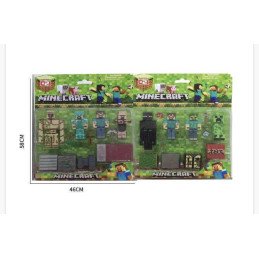 ZESTAW 8SZT FIGURKI MINECRAFT