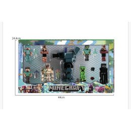 DUŻY ZESTAW 8+1 FIGURKI MINECRAFT