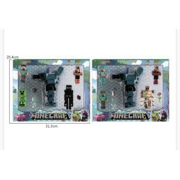 DUŻY ZESTAW 4+1 FIGURKI MINECRAFT