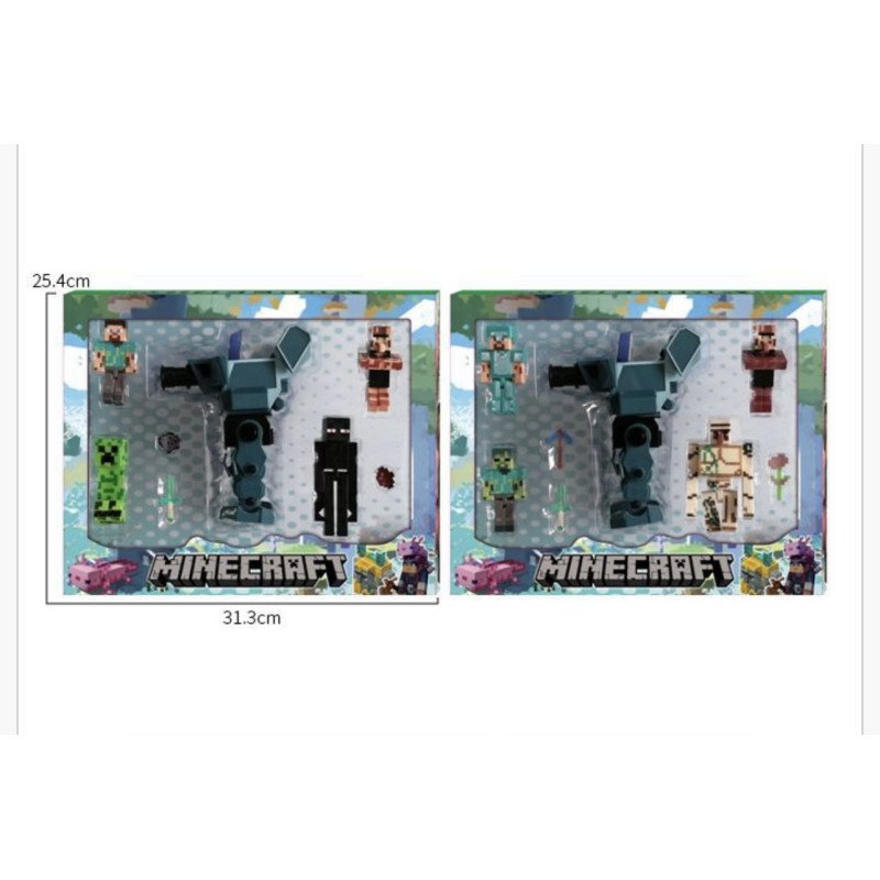 DUŻY ZESTAW 4+1 FIGURKI MINECRAFT DUŻY ZESTAW 4+1 FIGURKI MINECRAFT