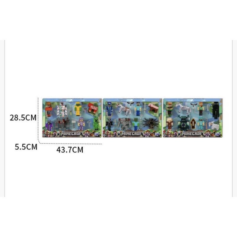ZESTAW 8SZT FIGURKI MINECRAFT ZESTAW 8SZT FIGURKI MINECRAFT