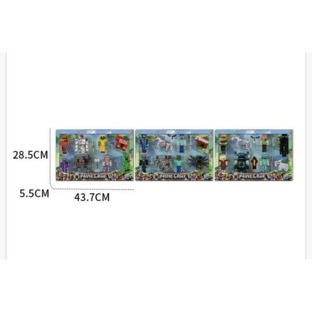 ZESTAW 8SZT FIGURKI MINECRAFT