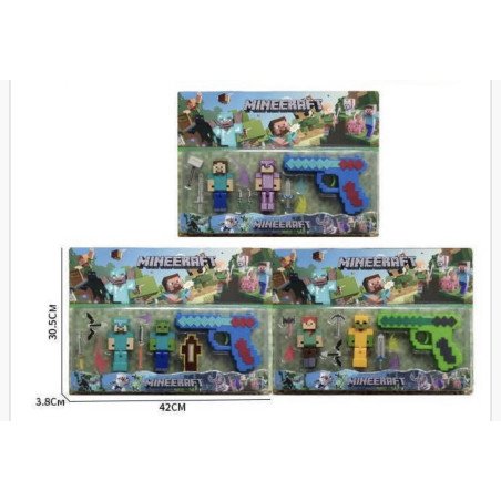 ZESTAW 2+1 FIGUREK MINECRAFT