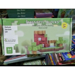 KLOCKI 64PCS MAGNETYCZNE MINECRAFT