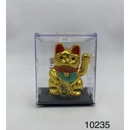 KOTEK SZCZĘŚCIA MACHAJĄCY ŁAPKA MINI SOLAR  LUCKY CAT
