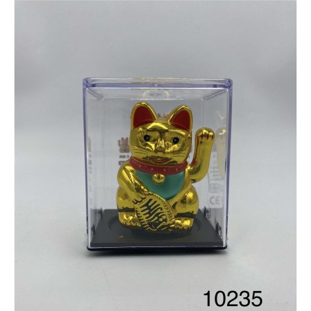 KOTEK SZCZĘŚCIA MACHAJĄCY ŁAPKA MINI SOLAR  LUCKY CAT
