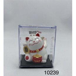 KOTEK SZCZĘŚCIA MACHAJĄCY ŁAPKA MINI SOLAR  LUCKY CAT