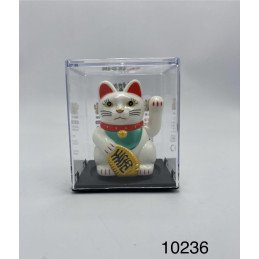 KOTEK SZCZĘŚCIA MACHAJĄCY ŁAPKA MINI SOLAR  LUCKY CAT