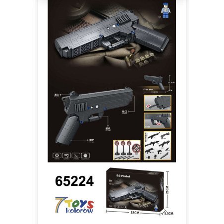 KLOCKI ZESTAW KLOCKÓW DO MONTAŻU PISTOLETU 303PCS+