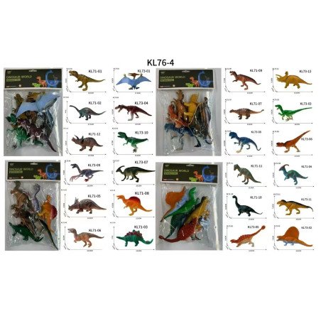 6SZT FIGURKI GUMOWE DINOZAURY