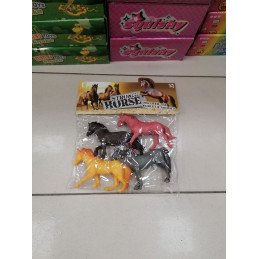 4SZT FIGURKI GUMOWE KONIK
