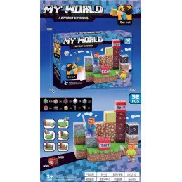 KLOCKI 32PCS MAGNETYCZNE MY WORLD