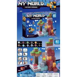 KLOCKI 87PCS MAGNETYCZNE MY WORLD