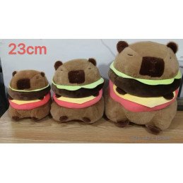 PLUSZOWA MASKOTKA KAPIBARA HAMBUGER 23CM