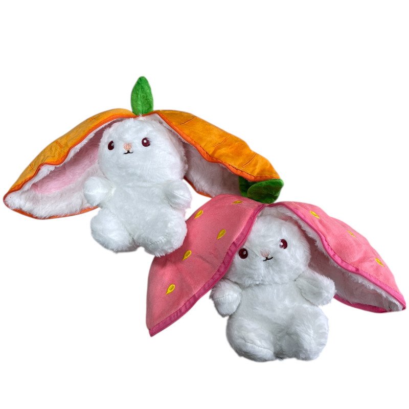 PLUSZOWA MASKOTKA KRÓLIK W TRUSKAWKA MARCHEWKA 20CM PLUSZOWA MASKOTKA KRÓLIK W TRUSKAWKA MARCHEWKA 20CM