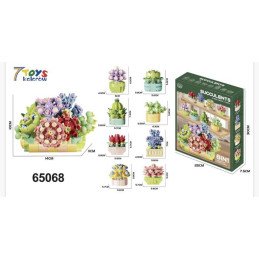 KLOCKI KWIATY SUCCULENTS 8 IN 1