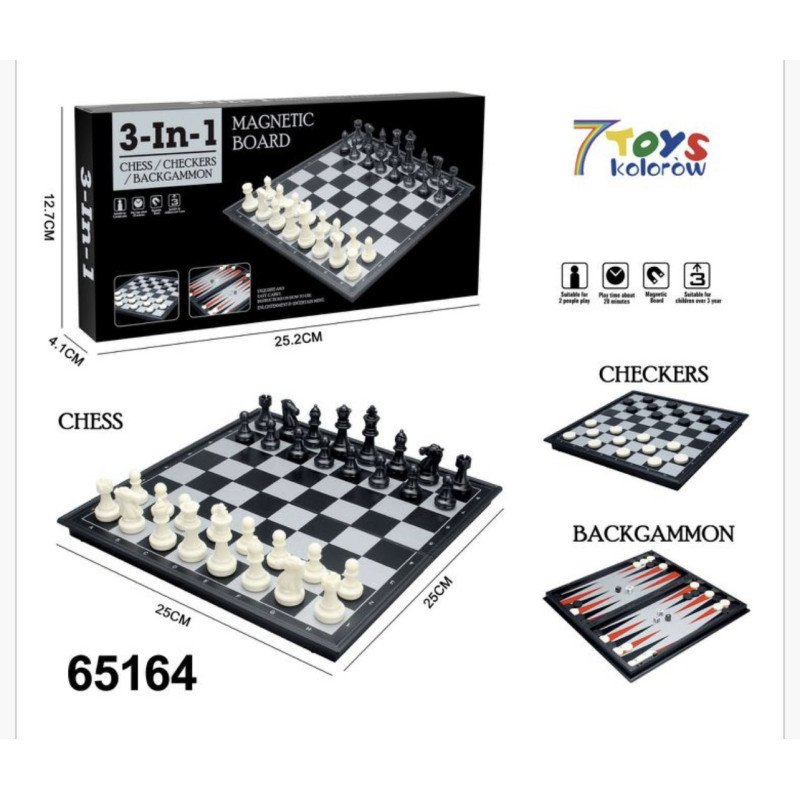 GRA SZACHY 3 IN 1 MAGNETIC BOARD GRA SZACHY 3 IN 1 MAGNETIC BOARD