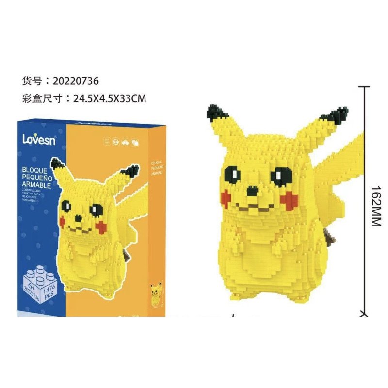 KLOCKI 1476PCS POKEMON PIKACHU KLOCKI 1476PCS POKEMON PIKACHU