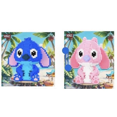 KLOCKI 7224, 7225 STITCH NIEBIESKI I RÓŻOWY