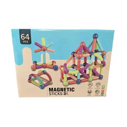 KLOCKI EDUKACYJNE MAGNETYCZNE 128 ELEMENTÓW