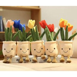 PLUSZOWA KWIATEK TULIPAN RÓŻNE 33CM