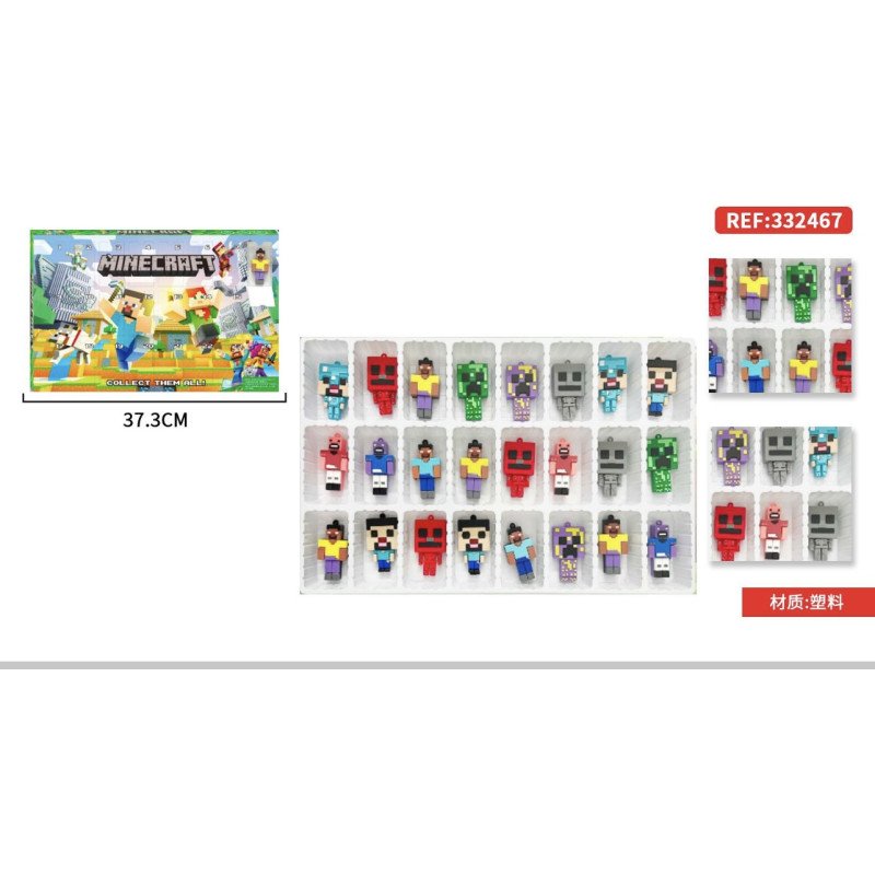 ZESTAW 24SZT FIGURKI MINECRAFT KALENDARZ ZESTAW 24SZT FIGURKI MINECRAFT KALENDARZ