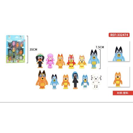 ZESTAW 12SZT FIGURKI BLUEY