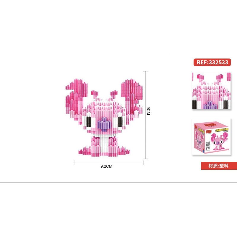 KLOCKI 324PCS STITCH RÓŻOWA KLOCKI 324PCS STITCH RÓŻOWA