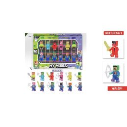 ZESTAW 12SZT FIGURKI MINECRAFT