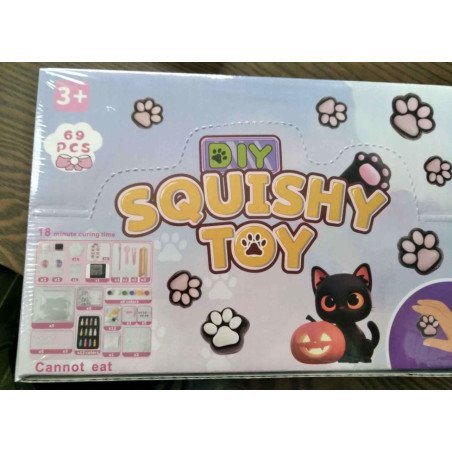 ZESTAW DO ROBIENIA SQUISHY KOCIA ŁAPKA DIY