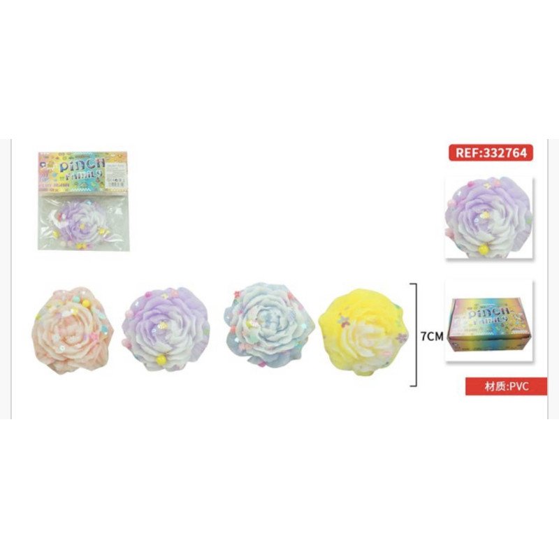 SQUISHY GNIOTEK KWIATÓW RÓŻA 7CM 60G