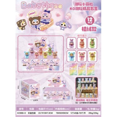 MINI BABYTHREE FIGURKI W SASZETKI BLINDBOX + PUDEŁKO