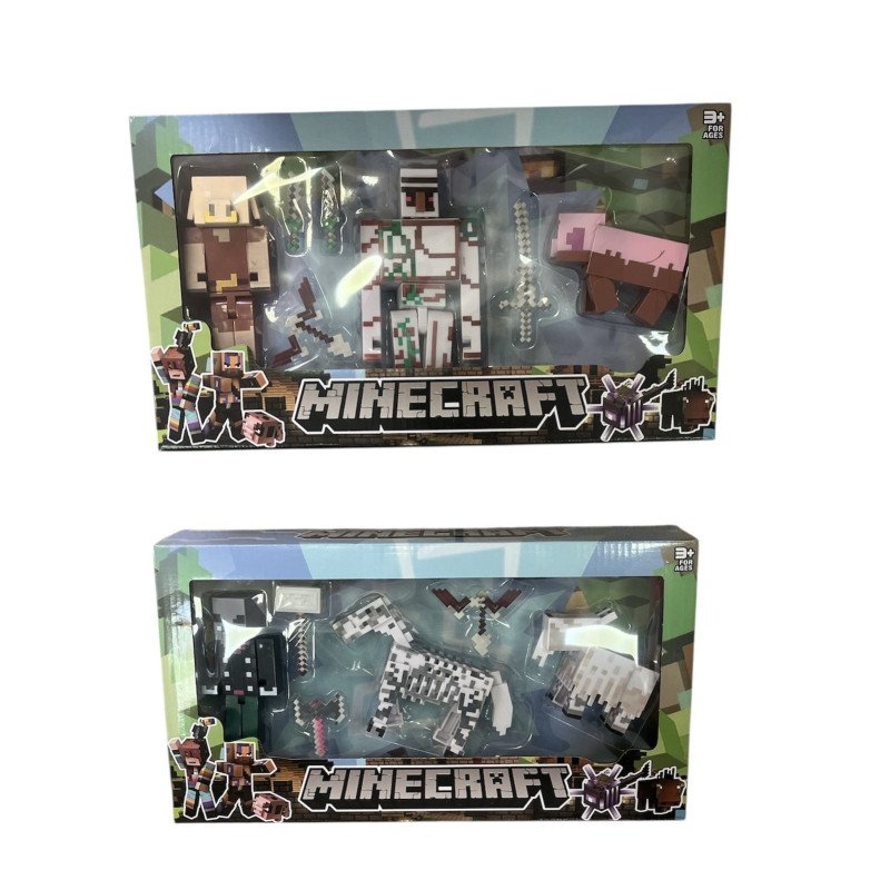 ZESTAW 3SZT FIGUREK MINECRAFT