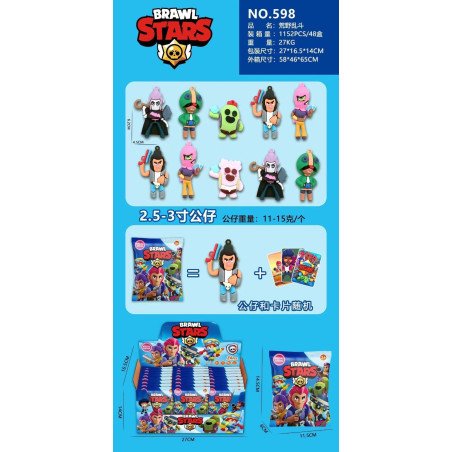 SASZETKI FIGURKI + KARTA BRAWLS STARS