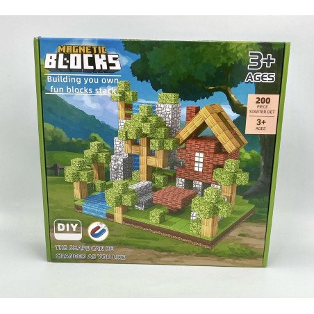 KLOCKI MAGNETYCZNE MINECRAFT DIY 200PCS