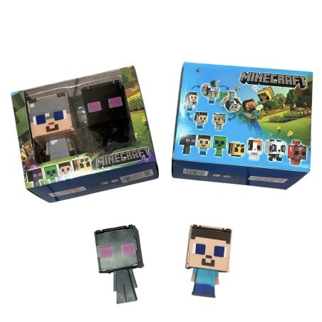 ZESTAW 2SZT FIGURKI KLOCKI MINECRAFT