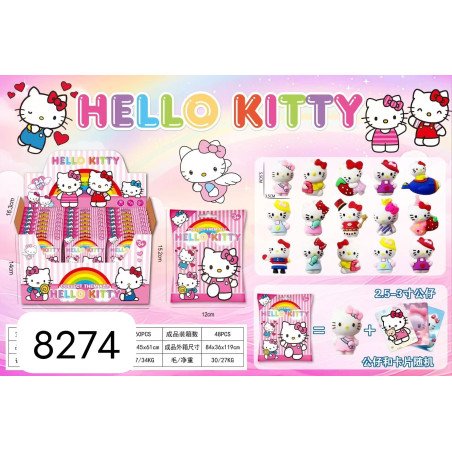 SASZETKI FIGURKI + KARTA HELLO KITTY