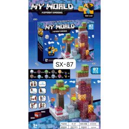 KLOCKI MAGNETYCZNE 87 ELEMENTÓW MY WORLD