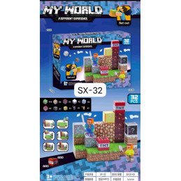 KLOCKI MAGNETYCZNE 32 ELEMENTÓW MY WORLD