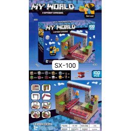KLOCKI MAGNETYCZNE 100 ELEMENTÓW MY WORLD