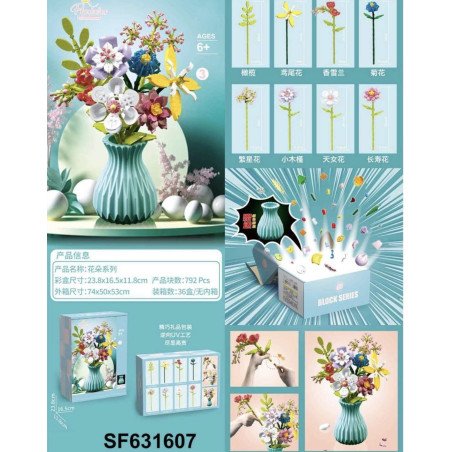 KLOCKI FLOWERS KWIATY BUKET