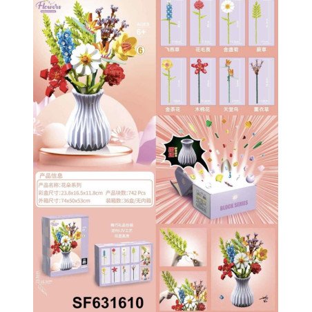 KLOCKI FLOWERS KWIATY BUKET