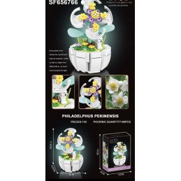 KLOCKI 142PCS FLOWERS KWIATY PHILADELPHUS PEKNENSIS
