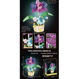 KLOCKI 153PCS FLOWERS KWIATY PHALAENOPSIS AMABILIS
