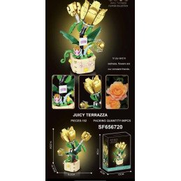 KLOCKI 152PCS FLOWERS KWIATY JUICY TERRAZZA