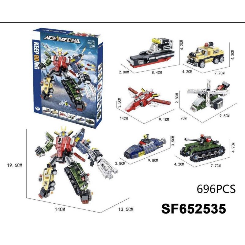 KLOCKI 696PCS ACEMECHA