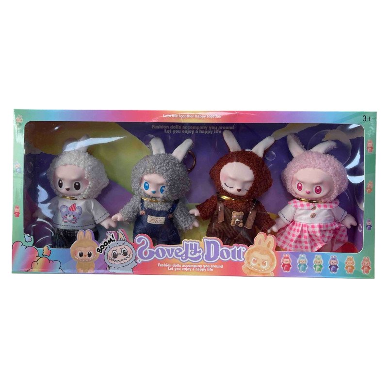 ZESTAW 4SZT LALKA LABUBU LOVELY DOLL