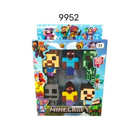 ZESTAW 6SZT FIGURKI MINECRAFT