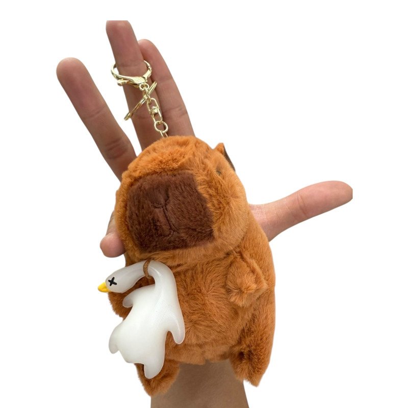 BRELOK PLUSZAK KAPIBARA Z KACZKĄ