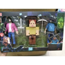 ZESTSAW 3SZT FIGURKI MINECRAFT